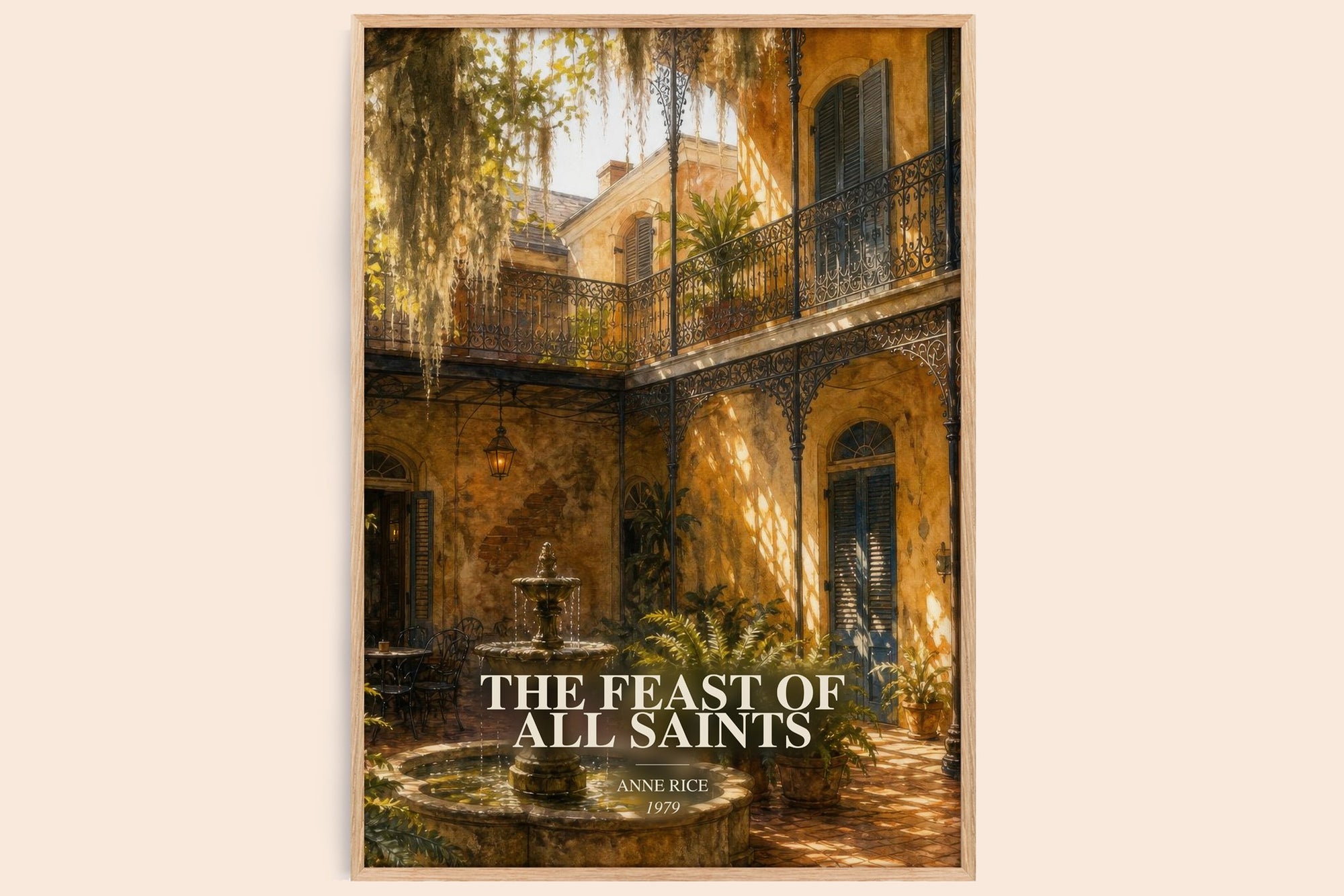 The Feast Of All Saints watercolour book poster by Anne Rice – framed literary art print