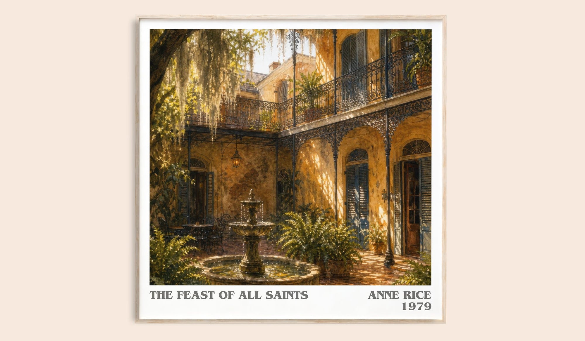 The Feast Of All Saints literary book poster by Anne Rice – framed literary art print