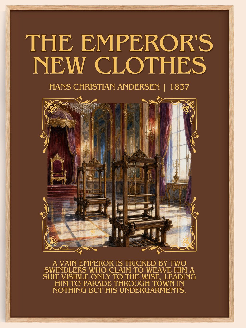 Emperor'S New Clothes Minimalist Book Poster by H. Andersen – book poster