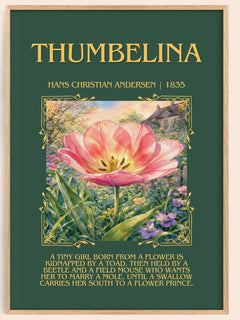 Thumbelina Minimalist Book Poster by Hans Christian Andersen – image 1