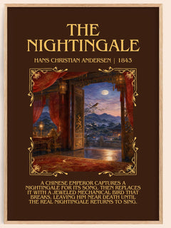 The Nightingale Minimalist Book Poster by Hans Christian Andersen – image 1