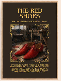 The Red Shoes Minimalist Book Poster by Hans Christian Andersen – image 1