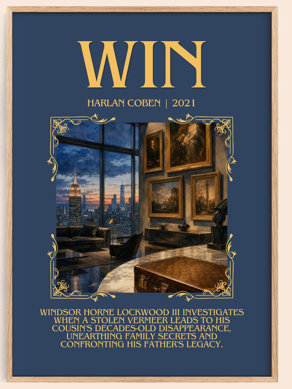 Win Minimalist Book Poster by Harlan Coben – book poster