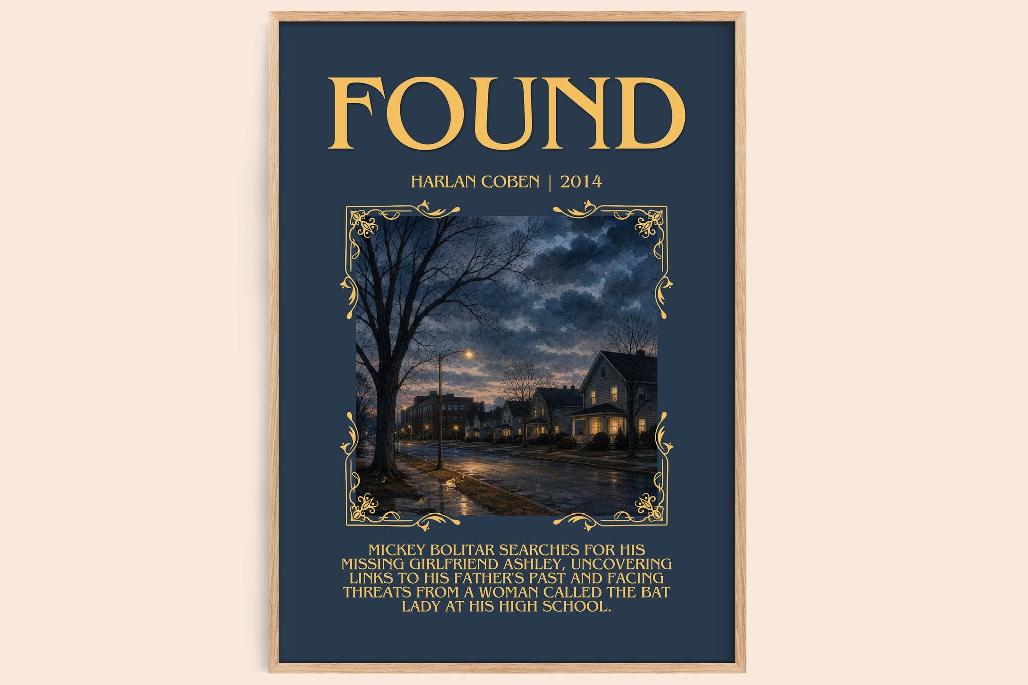 Found Minimalist Book Poster by Harlan Coben