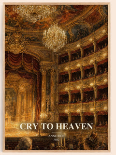 Cry To Heaven watercolour book poster by Anne Rice – framed literary art print