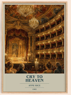 Cry To Heaven book cover book poster by Anne Rice – framed literary art print