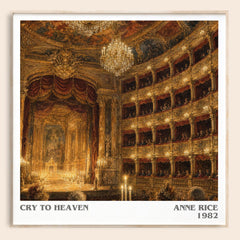 Cry To Heaven literary book poster by Anne Rice – framed literary art print
