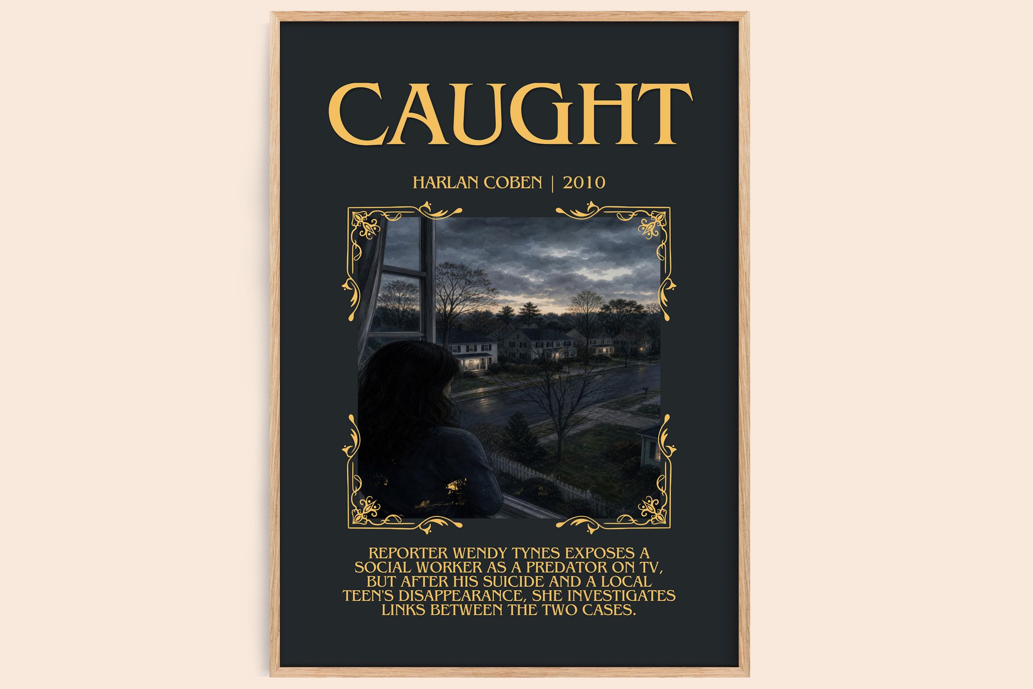 Caught Minimalist Book Poster by Harlan Coben