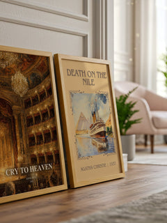 Cry To Heaven watercolour print framed by window – literary home decor