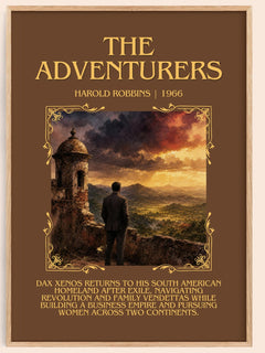 The Adventurers Minimalist Book Poster by Harold Robbins – book poster