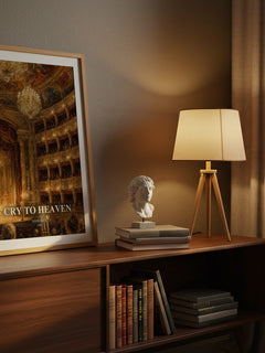 Cry To Heaven watercolour print on bookshelf – Anne Rice fan gift