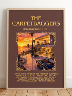 The Carpetbaggers Minimalist Book Poster by Harold Robbins – image 2