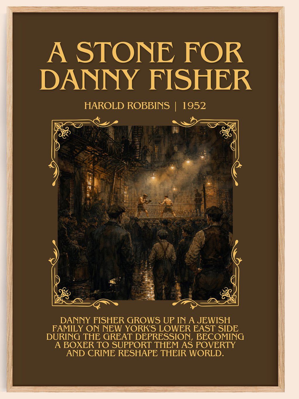 A Stone For Danny Fisher Minimalist Book Poster by Harold Robbins – book poster