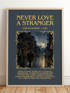 Never Love A Stranger Minimalist Book Poster by Harold Robbins – image 2