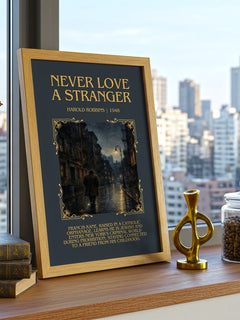 Never Love A Stranger Minimalist Book Poster by Harold Robbins – image 3