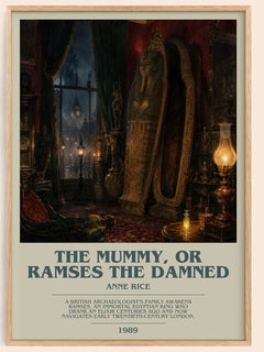 The Mummy, Or Ramses The Damned bookish book poster by Anne Rice – framed literary art print
