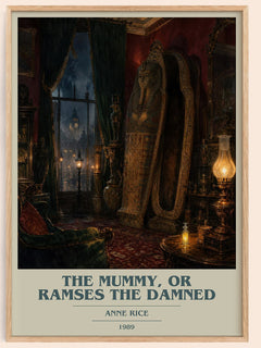 The Mummy, Or Ramses The Damned book cover book poster by Anne Rice – framed literary art print