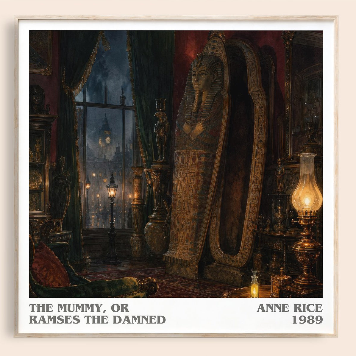 The Mummy, Or Ramses The Damned literary book poster by Anne Rice – framed literary art print