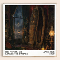 The Mummy, Or Ramses The Damned literary book poster by Anne Rice – framed literary art print