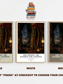 The Mummy, Or Ramses The Damned book cover print framed by window – literary home decor