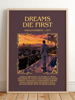 Dreams Die First Minimalist Book Poster by Harold Robbins – image 2
