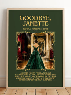 Goodbye, Janette Minimalist Book Poster by Harold Robbins – image 2