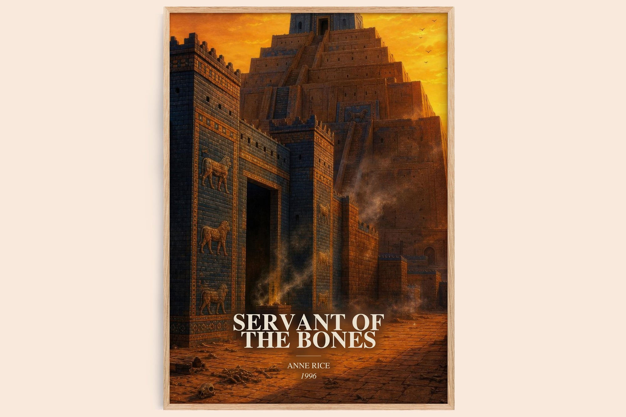 Servant Of The Bones watercolour book poster by Anne Rice – framed literary art print