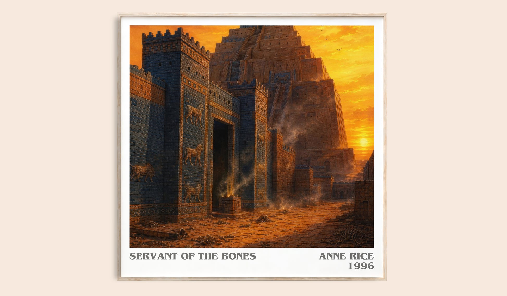 Servant Of The Bones literary book poster by Anne Rice – framed literary art print