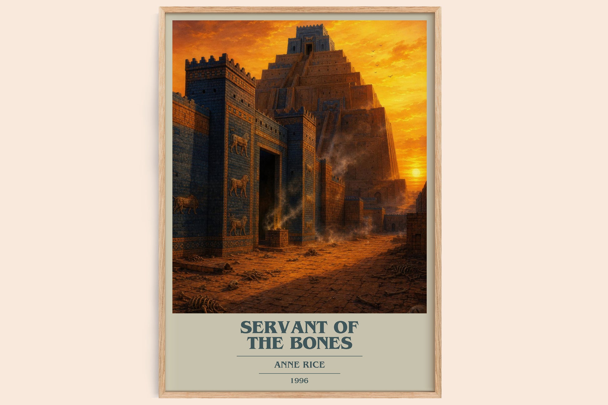 Servant Of The Bones book cover book poster by Anne Rice – framed literary art print