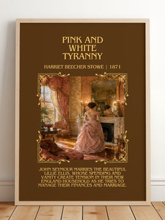 Pink And White Tyranny Minimalist Book Poster by Harriet Beecher Stowe – image 2