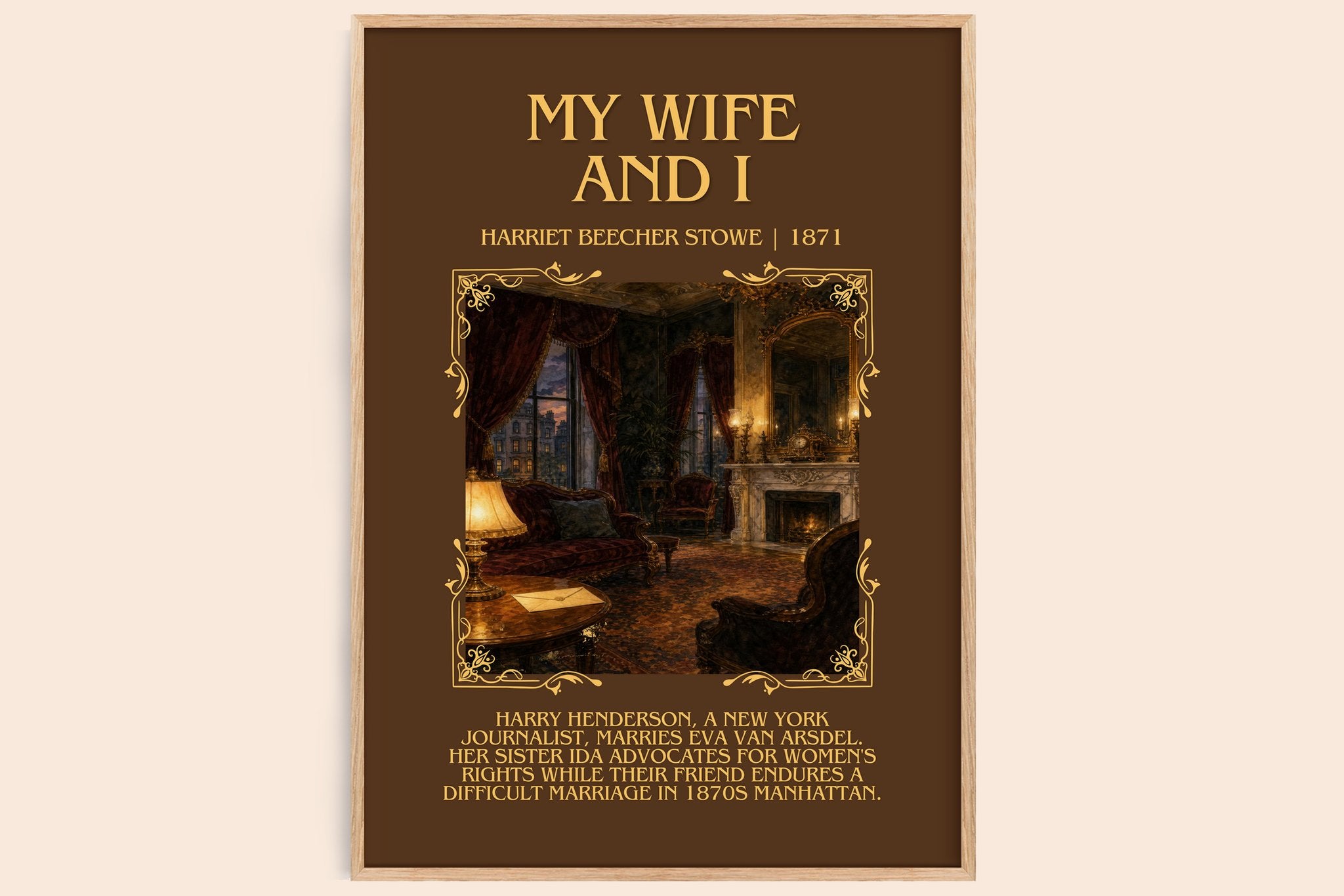 My Wife And I Minimalist Book Poster by Harriet Beecher Stowe
