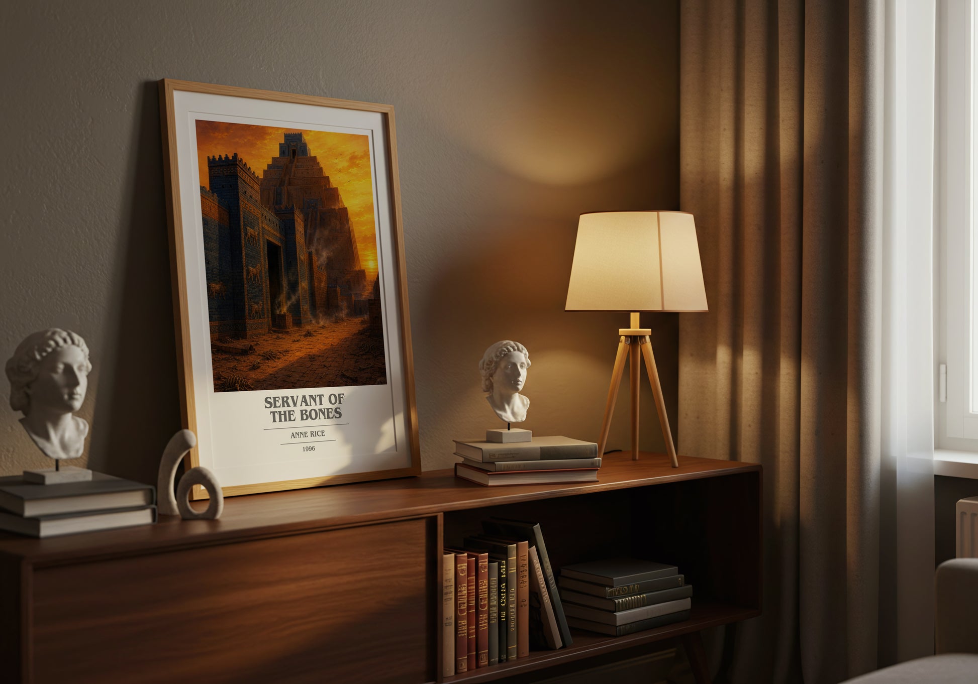 Servant Of The Bones book cover book poster framed on wall – horror wall art