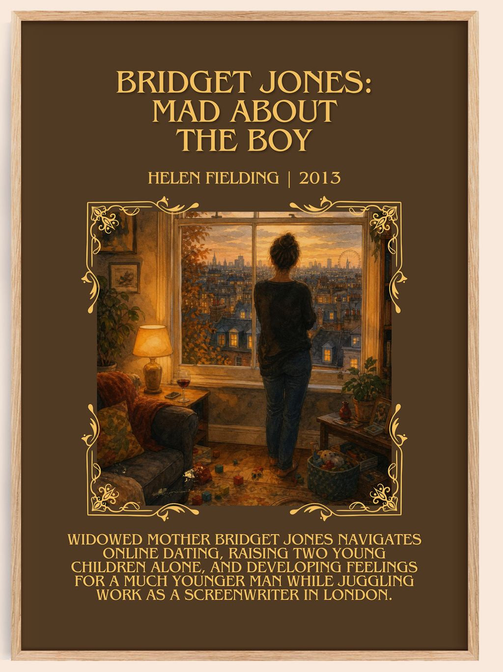 Bridget Jones: Mad About The Boy Minimalist Book Poster by H. Fielding – book poster