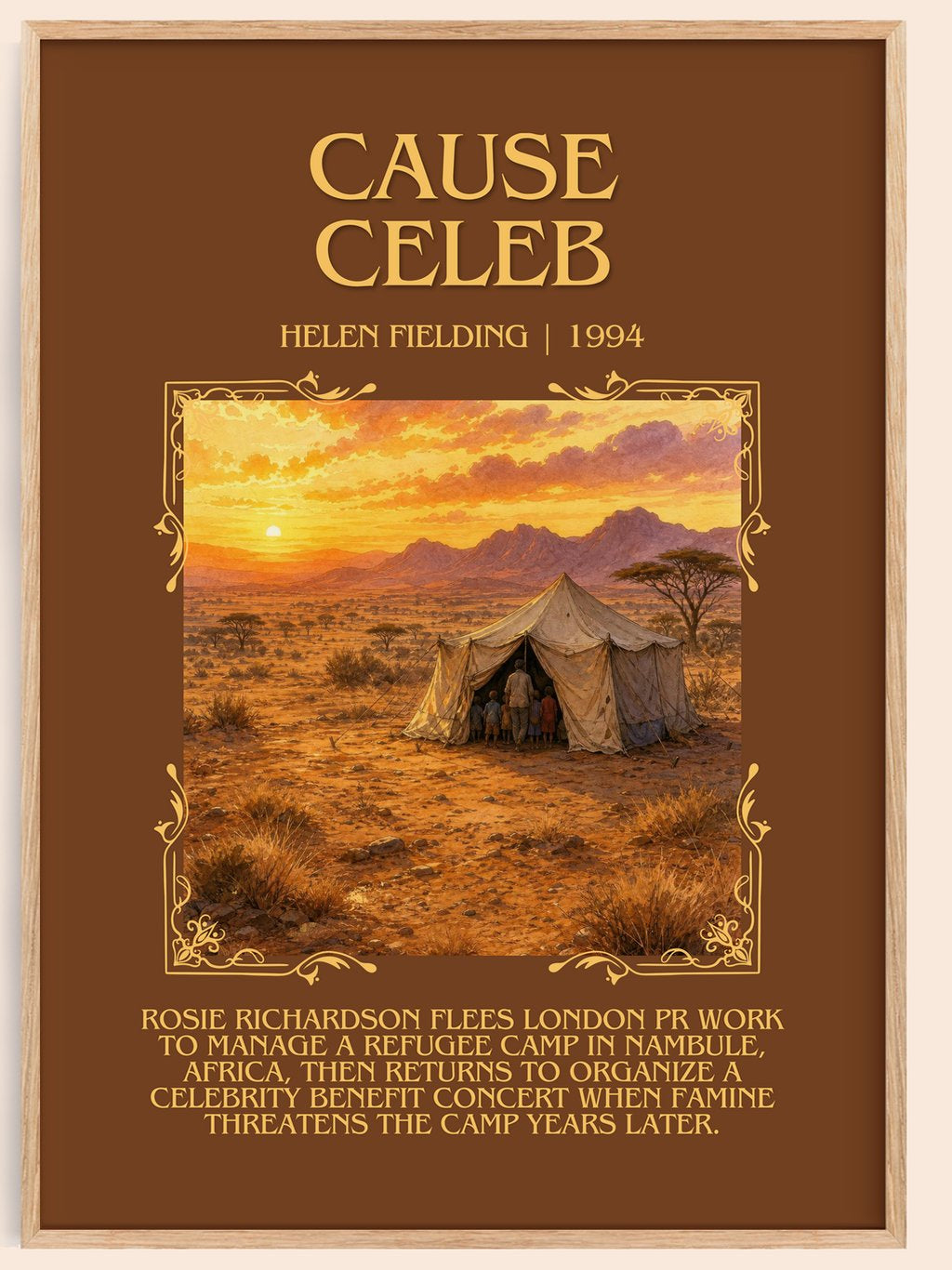 Cause Celeb Minimalist Book Poster by Helen Fielding – book poster
