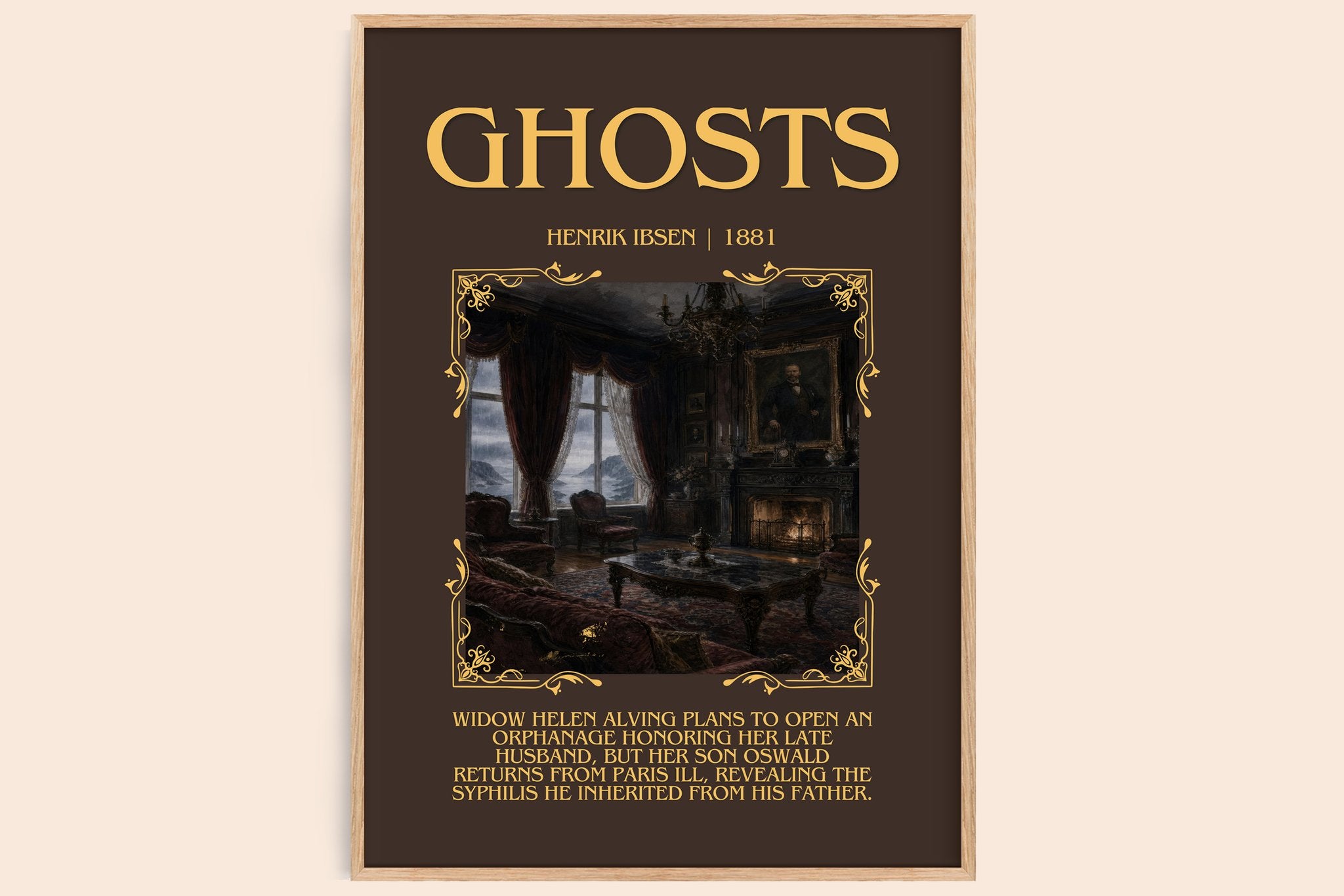 Ghosts Minimalist Book Poster by Henrik Ibsen
