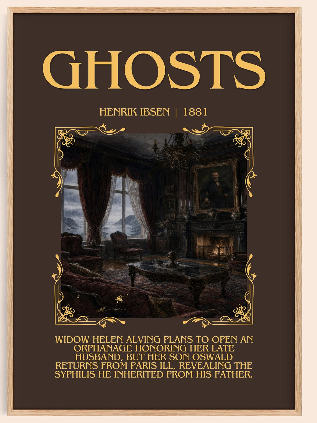 Ghosts Minimalist Book Poster by Henrik Ibsen – book poster