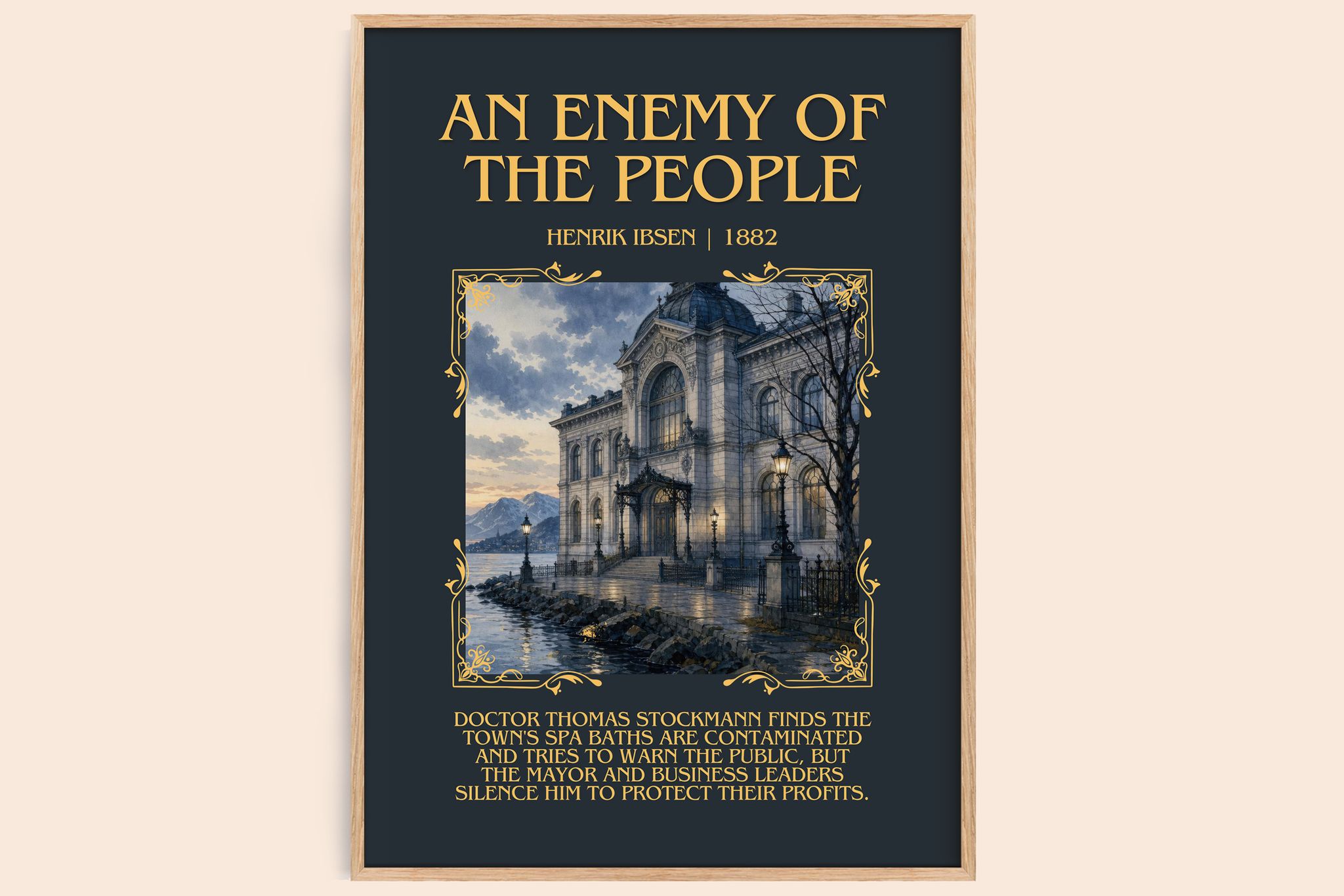 An Enemy Of The People Minimalist Book Poster by Henrik Ibsen