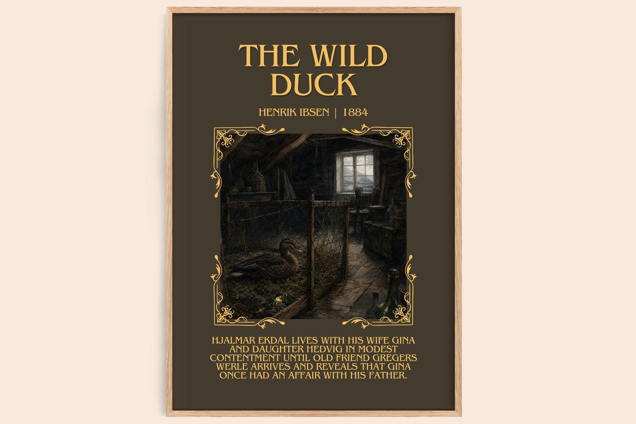 The Wild Duck Minimalist Book Poster by Henrik Ibsen