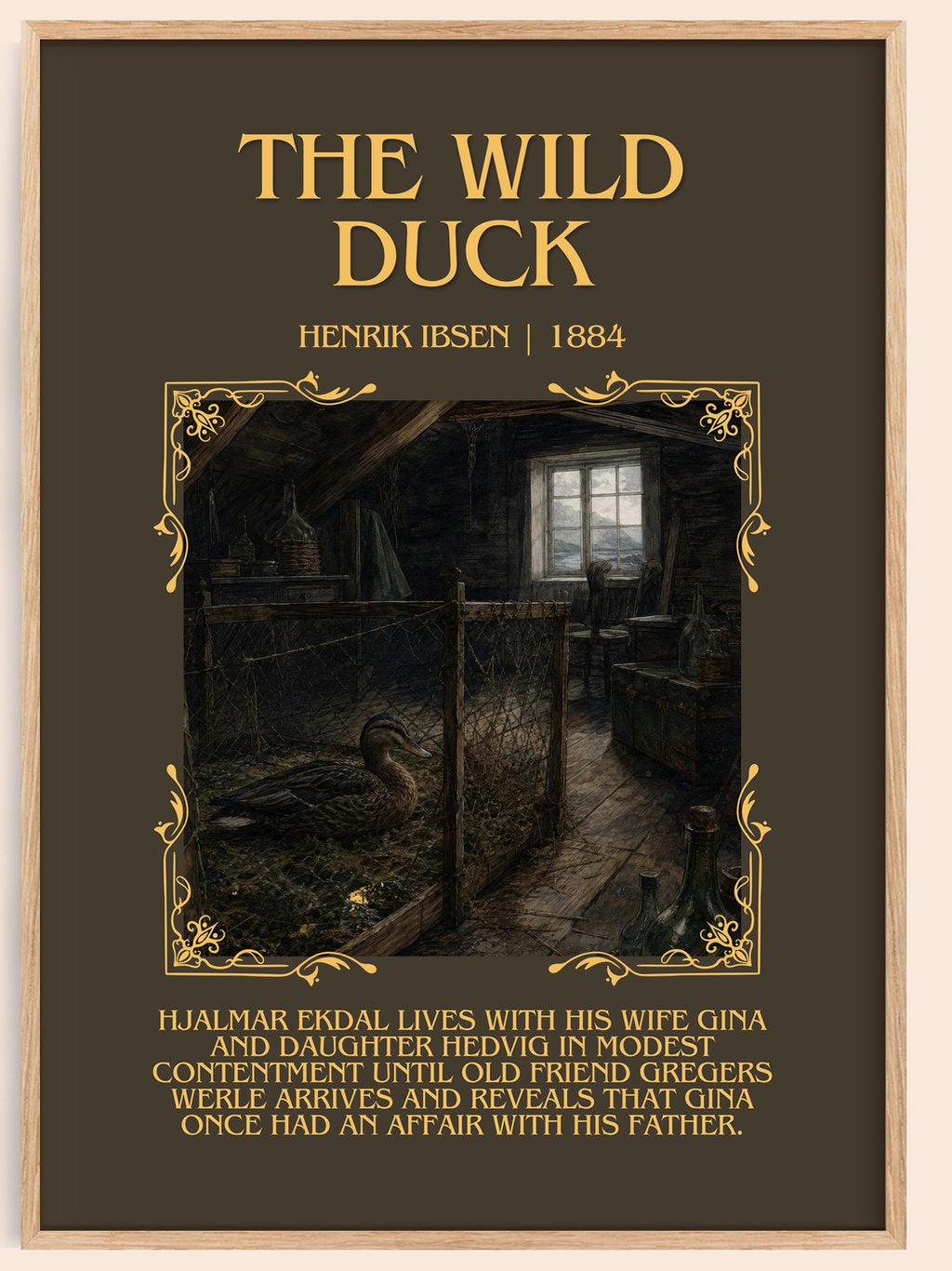 The Wild Duck Minimalist Book Poster by Henrik Ibsen – book poster