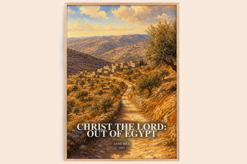 Christ The Lord: Out Of Egypt watercolour book poster by Anne Rice – framed literary art print