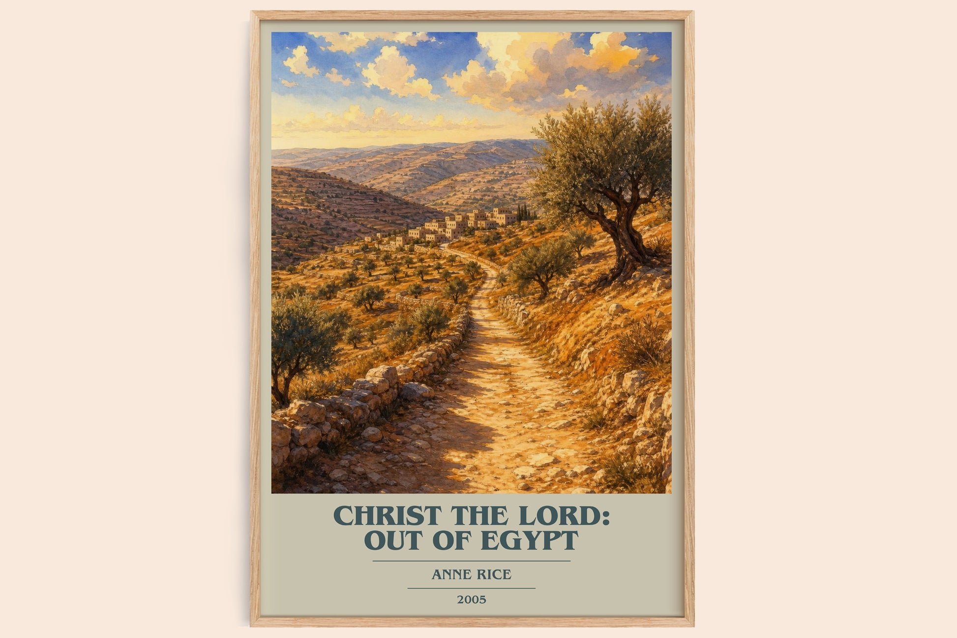 Christ The Lord: Out Of Egypt book cover book poster by Anne Rice – framed literary art print