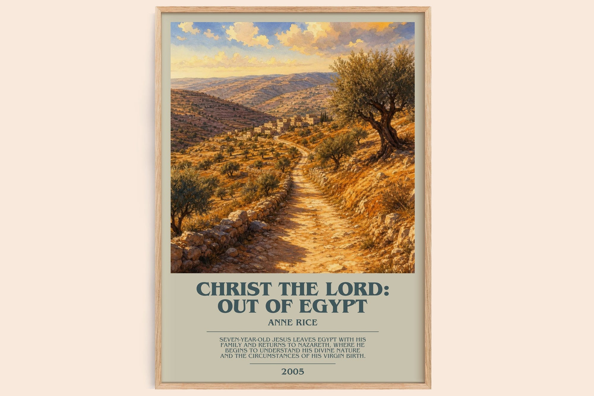 Christ The Lord: Out Of Egypt bookish book poster by Anne Rice – framed literary art print