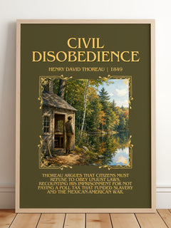 Civil Disobedience Minimalist Book Poster by Henry David Thoreau – image 2