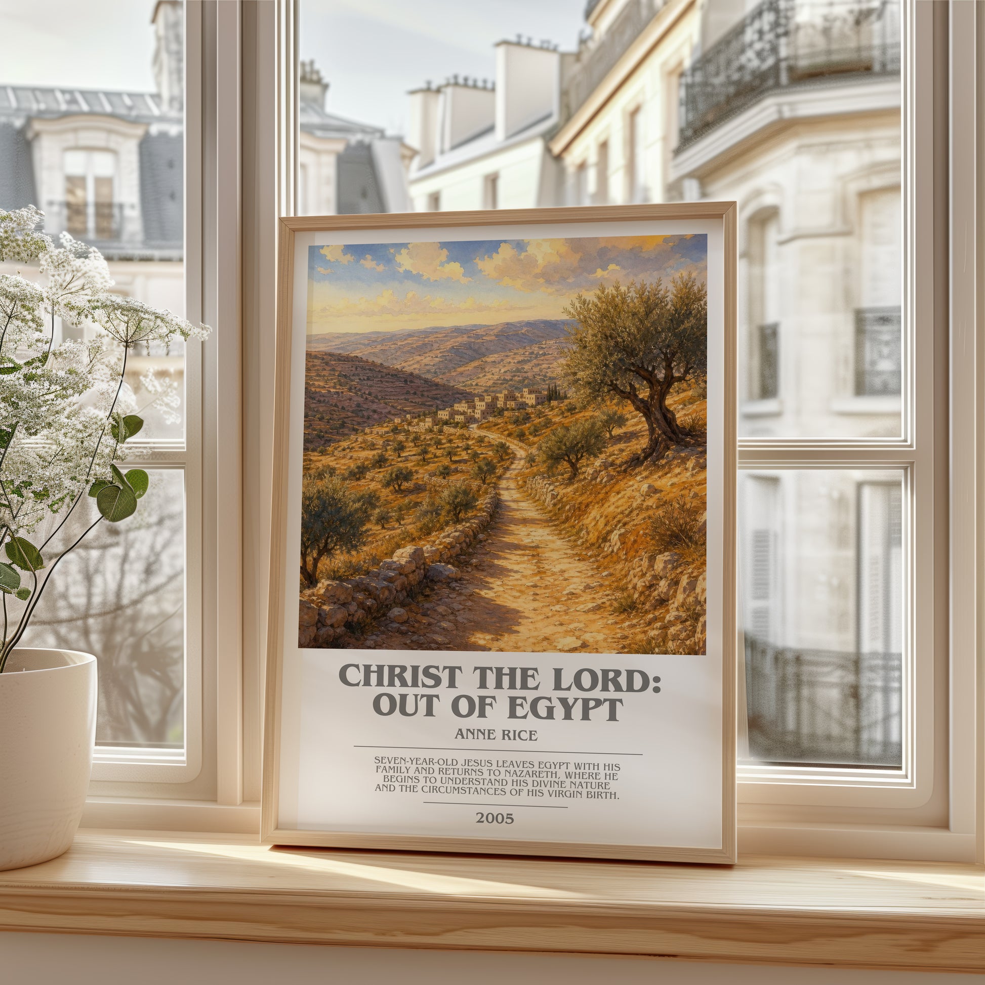 Christ The Lord: Out Of Egypt bookish poster colour and style options – Anne Rice book art
