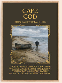 Cape Cod Minimalist Book Poster by Henry David Thoreau – image 1