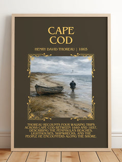 Cape Cod Minimalist Book Poster by Henry David Thoreau – image 2