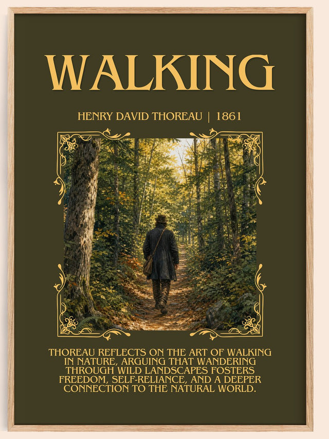 Walking Minimalist Book Poster by Henry David Thoreau