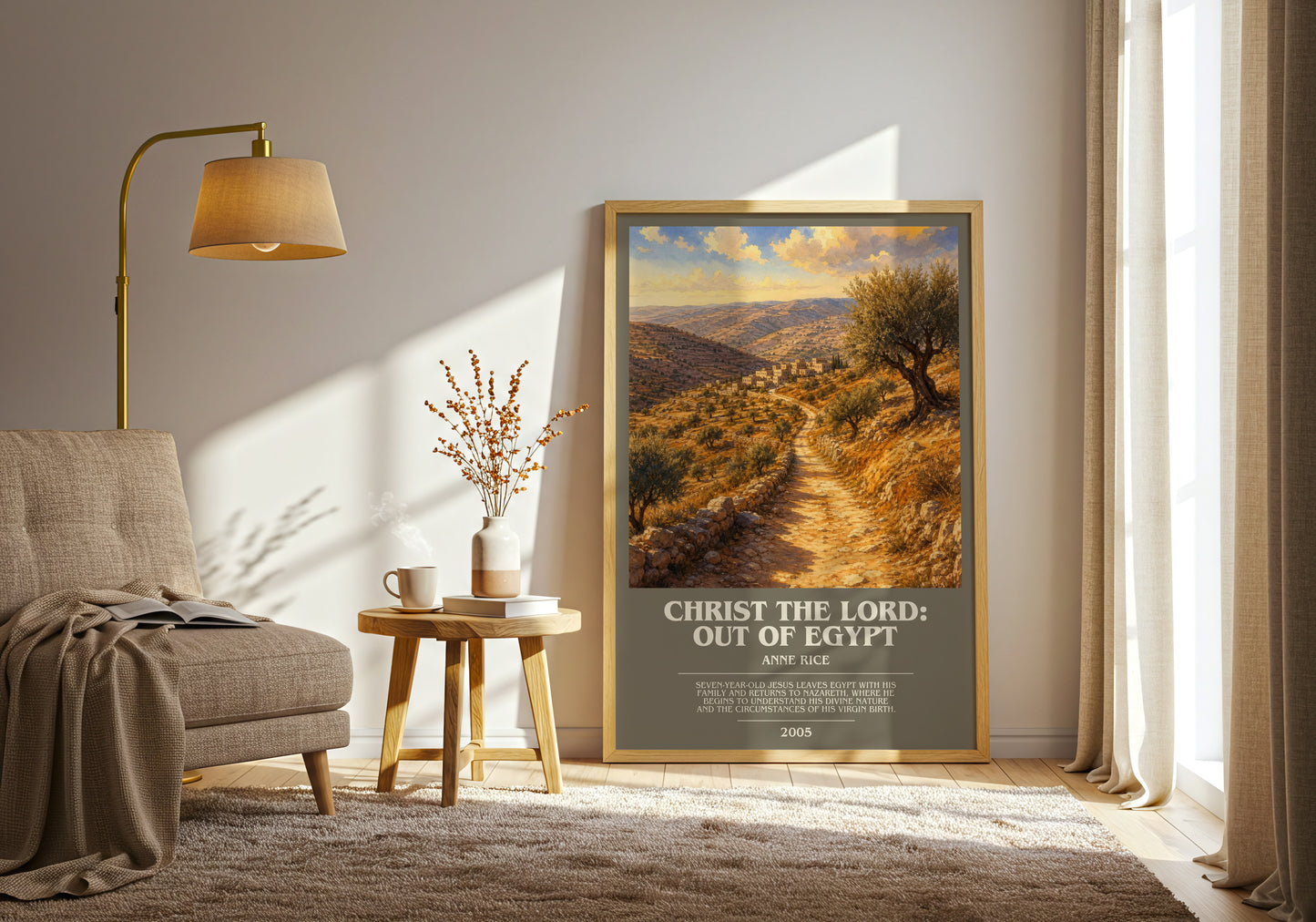 Christ The Lord: Out Of Egypt bookish print on bookshelf – Anne Rice fan gift