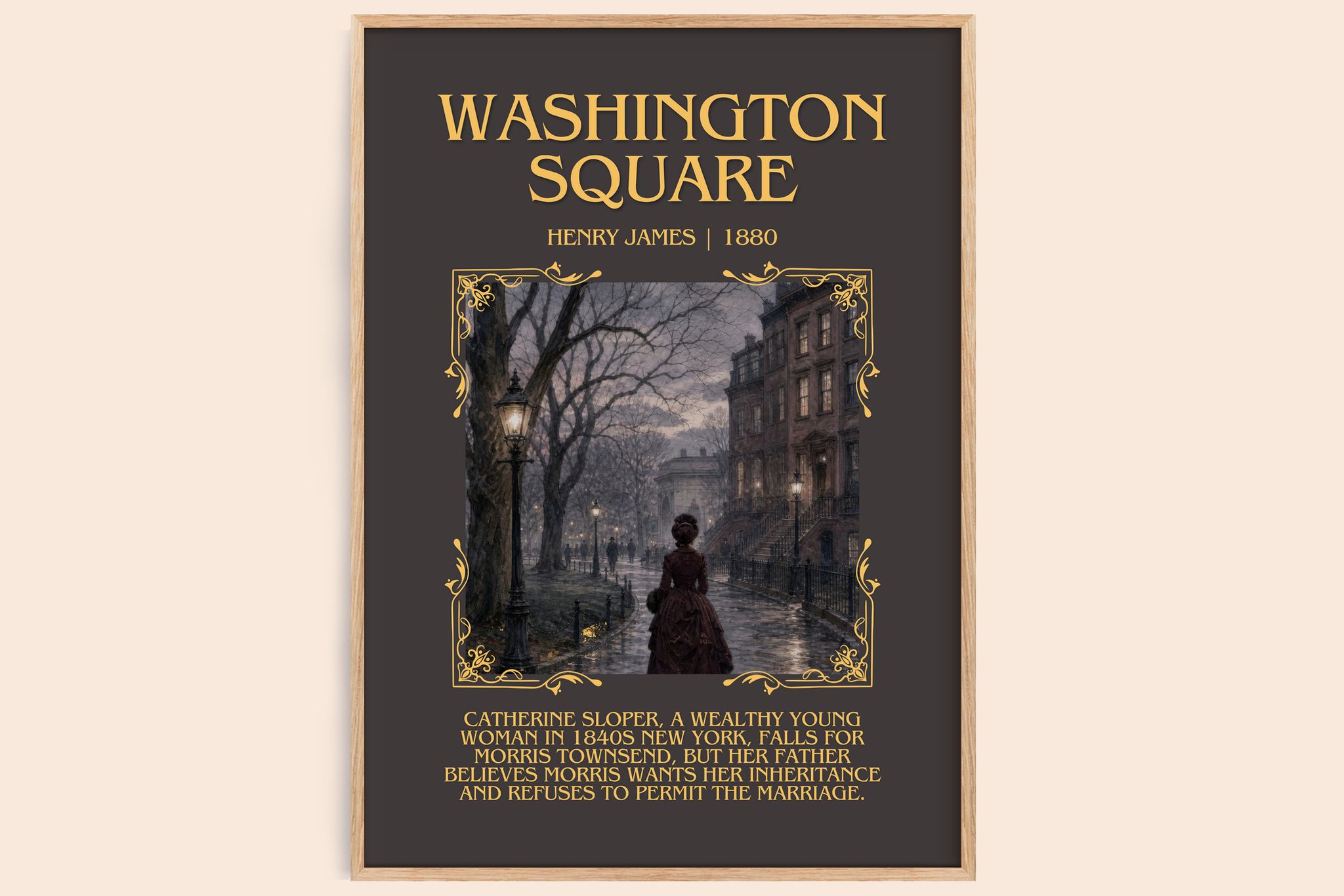 Washington Square Minimalist Book Poster by Henry James
