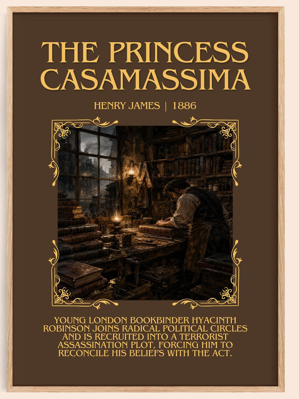 The Princess Casamassima Minimalist Book Poster by Henry James – book poster